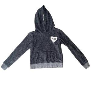 Pink Victoria's Secret Hoodie Sweater Pullover Heathered Marle Y2k 2000s Vtg S